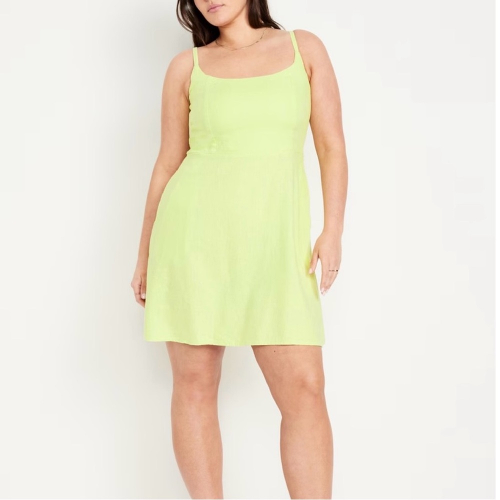 Old Navy sleeveless linen-blend mini dress